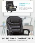 Big and Tall 500lbs Wide Seat Ergonomic Desk Office Chair w/ Lumbar Support Arms
