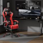 Ergonomic Gaming Chair with Footrest and Headrest