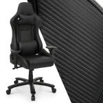 Black Ergonomic Gaming Racing Chair with Carbon Fiber