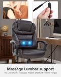 Big and Tall 500lbs Wide Seat Ergonomic Desk Office Chair w/ Lumbar Support Arms