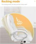 Adjustable High Back Ergonomic Office Chair, White