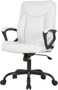 Ergonomic PU Leather Mid Back Desk Chair