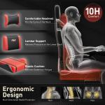 Ergonomic Gaming Chair with Footrest and Headrest