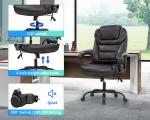 Big and Tall 500lbs Wide Seat Ergonomic Desk Office Chair w/ Lumbar Support Arms