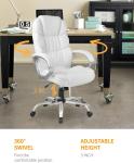 Adjustable High Back Ergonomic Office Chair, White