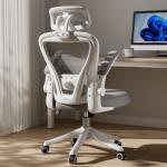Ergonomic Gray Office Chair with Flip-Up Armrests