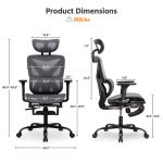 Adjustable Lumbar Support Mesh Ergonomic Office Chair