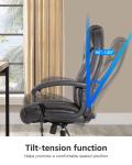 Big and Tall 500lbs Wide Seat Ergonomic Desk Office Chair w/ Lumbar Support Arms
