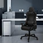 Black Ergonomic Gaming Racing Chair with Carbon Fiber