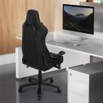 Black Ergonomic Gaming Racing Chair with Carbon Fiber