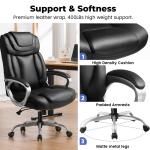 Adjustable Black Ergonomic Executive Office Chair 400LBS