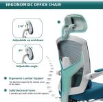 Swivel Mesh Office Chair Ergonomic with Adjustable High Back and Lumbar Support