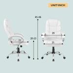 Adjustable High Back Ergonomic Office Chair, White