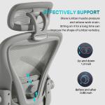 Ergonomic Gray Office Chair with Flip-Up Armrests