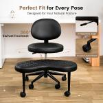 Home Office Chair Ergonomic Computer Desk Chair with Lumbar Support Cross Legged