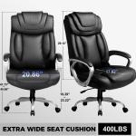 Adjustable Black Ergonomic Executive Office Chair 400LBS