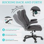 Big and Tall  Office Chair Ergonomic Leather Computer Desk Chair with Footrest