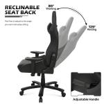 Black Ergonomic Gaming Racing Chair with Carbon Fiber