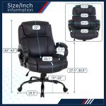 Big and Tall Office Chair 400lbs Wide Seat Ergonomic Desk Chair with Lumbar Arms