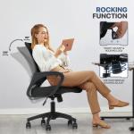 Adjustable Height Swivel Computer Home Office Ergonomic Desk Mesh Chair Black