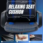 Ergonomic Gaming Chair, PU Leather Office Racing Chair for Adults & Teens