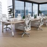 Ergonomic Gray Office Chair with Flip-Up Armrests