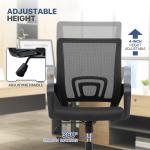 Adjustable Height Swivel Computer Home Office Ergonomic Desk Mesh Chair Black
