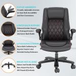 Big and Tall  Office Chair Ergonomic Leather Computer Desk Chair with Footrest