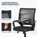 Adjustable Height Swivel Computer Home Office Ergonomic Desk Mesh Chair Black