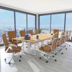 Ergonomic Ribbed Leather Home Office Chair