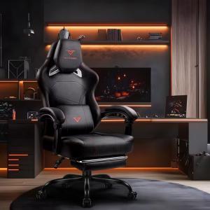 Heavy-Duty Ergonomic Gaming Chair with Footrest