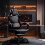 Heavy-Duty Ergonomic Gaming Chair with Footrest