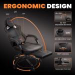 Heavy-Duty Ergonomic Gaming Chair with Footrest