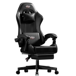Ergonomic Gaming Chair with Lumbar Support & Footrest