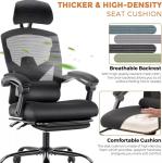 Ergonomic Adjustable Computer Chair High Back Mesh Office Chair with Footrest