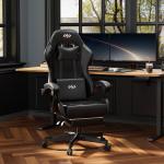 Ergonomic Gaming Chair with Lumbar Support & Footrest