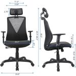 Adjustable Ergonomic Mesh Office Chair with Headrest
