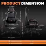 Heavy-Duty Ergonomic Gaming Chair with Footrest