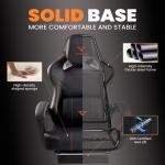 Heavy-Duty Ergonomic Gaming Chair with Footrest