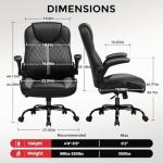 Ergonomic Home Office Desk Chair Comfortable Leather Computer Chairs for Bedroom