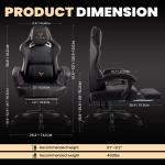 Heavy-Duty Ergonomic Gaming Chair with Footrest