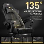 Ergonomic Gaming Chair with Lumbar Support & Footrest