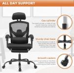 Ergonomic Adjustable Computer Chair High Back Mesh Office Chair with Footrest