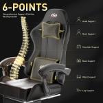 Ergonomic Gaming Chair with Lumbar Support & Footrest