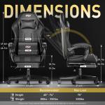 Ergonomic Gaming Chair with Lumbar Support & Footrest