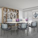 Ergonomic Mesh Back Stackable Chairs with Armrests