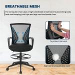 Ergonomic Tall Drafting Chair with Mesh Back