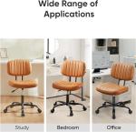 Ergonomic Armless Desk Chair with Lumbar Support