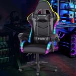 Ergonomic PU Gaming Chair With RGB LED Light High Back Office Chair Headrest