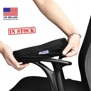 Aloudy Ergonomic Memory Foam Office Chair Armrest Pads, Comfy Gaming 2 per Pack